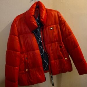 Tommy Hilfiger Vibrant Red Quilted Puffer Jacket